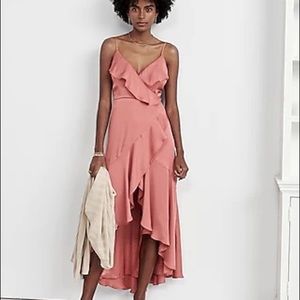 Express satin high low dress